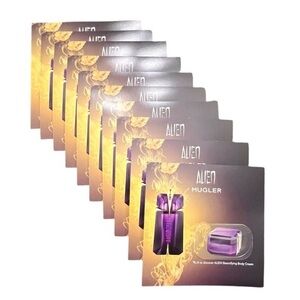 TIERRY MUGLER "ALIEN" BEAUTIFYING BODY CREAM‎ - 10 LOTION SAMPLES Travel NEW